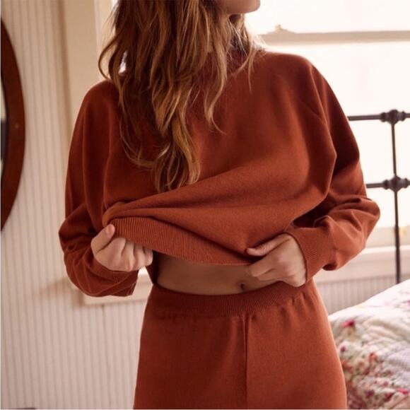 Christy Dawn Sweaters - Christy Dawn Rust Burnt Orange Knit Sonny Sweater Size XL